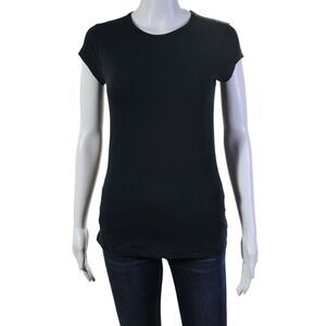 Organic John Patrick Womnens Short Sleeves Crew Neck Tee Shirt Black Size Medium